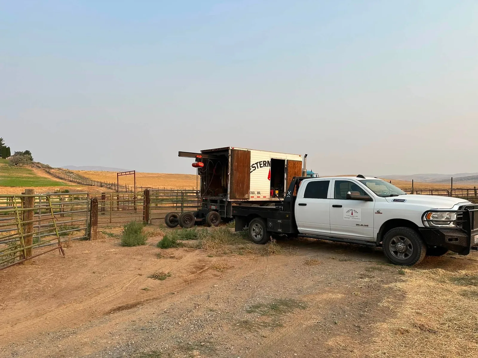 Western Scale service truck traveling to a field service location